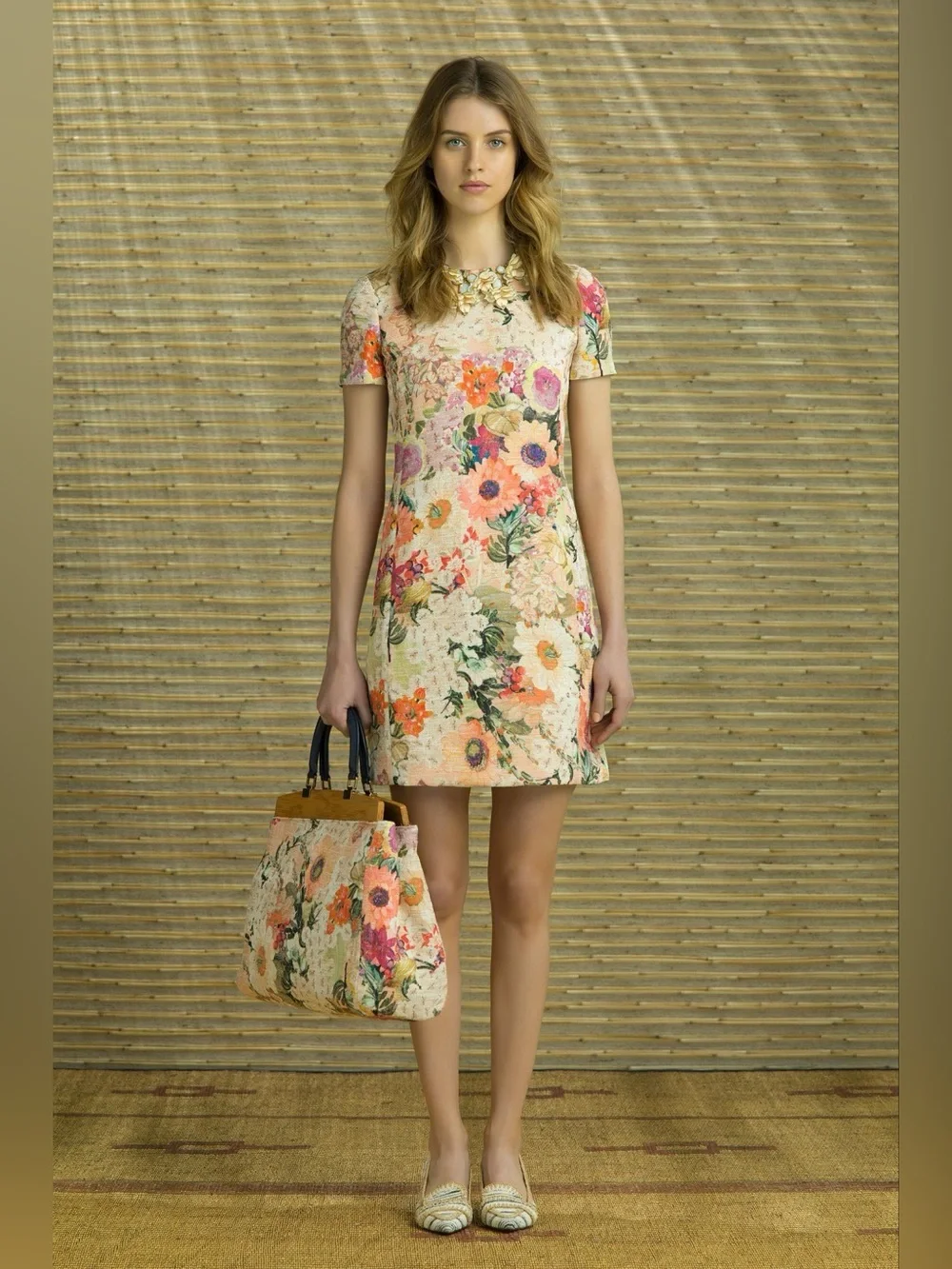 Tory Burch Garden Party Kaley Floral Mini Sheath Dress Tweed Women’s Size 0